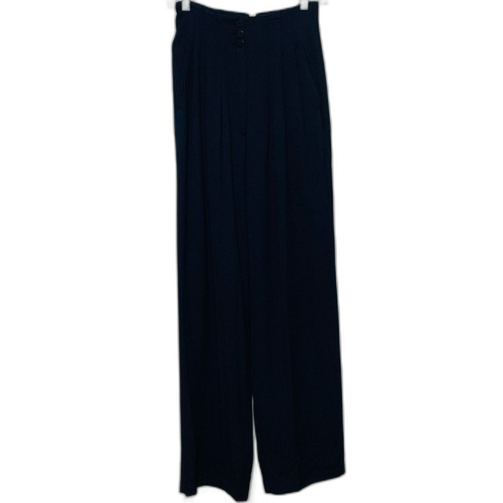 Joan & David Navy Blue High Rise wool blend trouser pants size 6